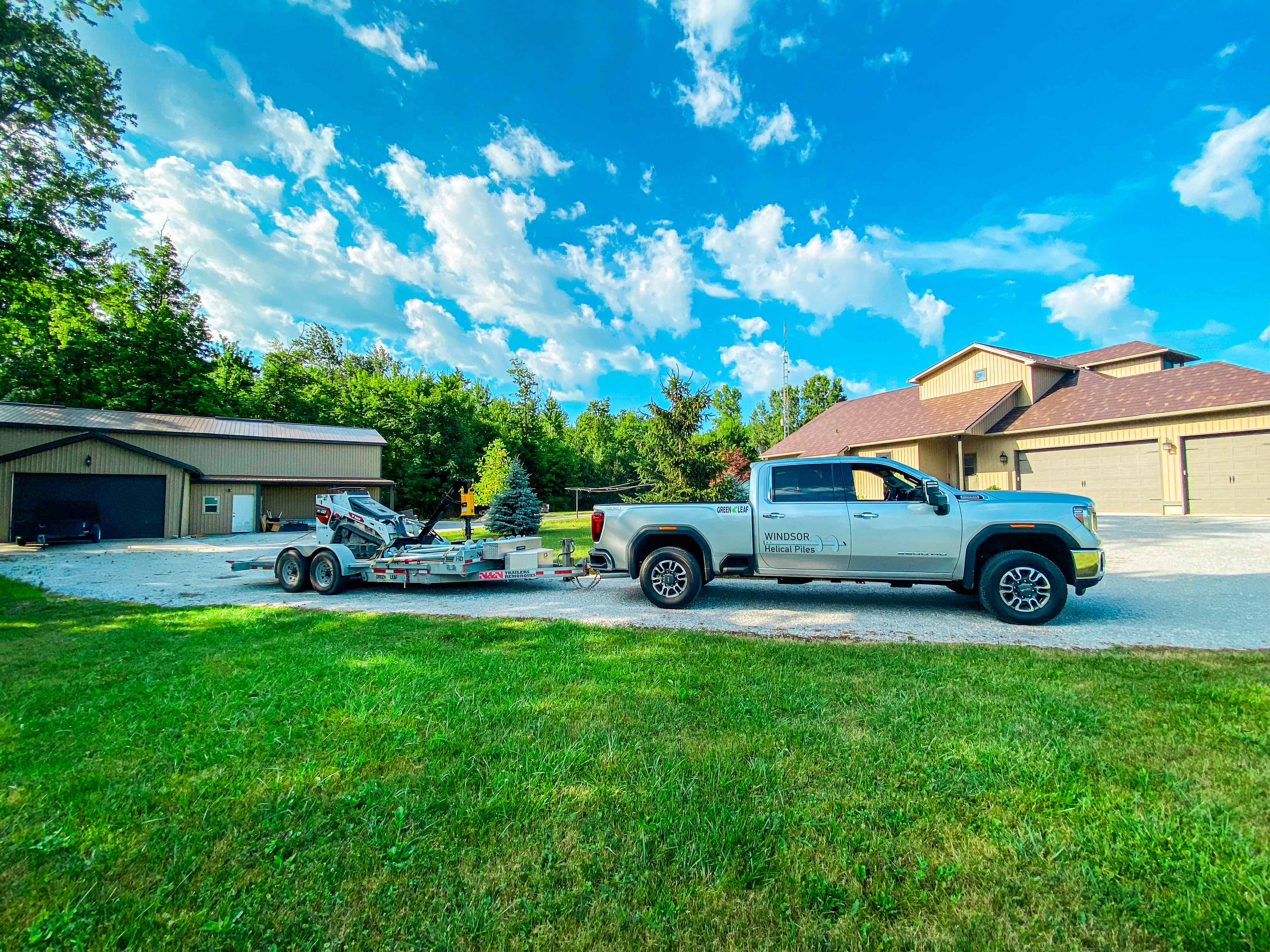 Green Leaf maintenance truck and equipment